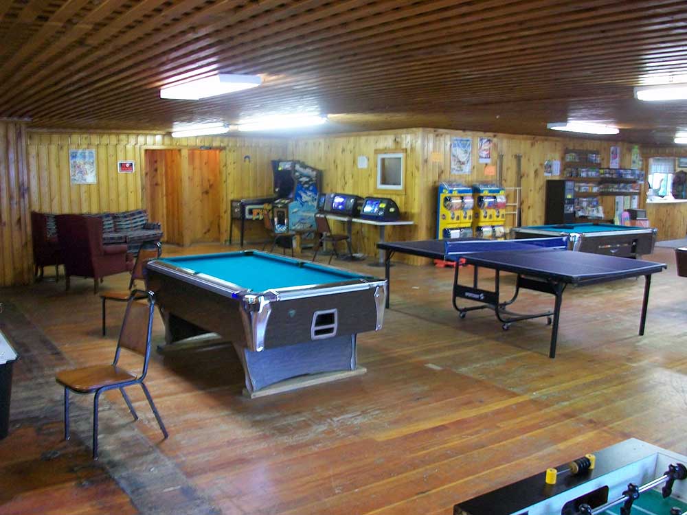 Game room with pool table and ping pong